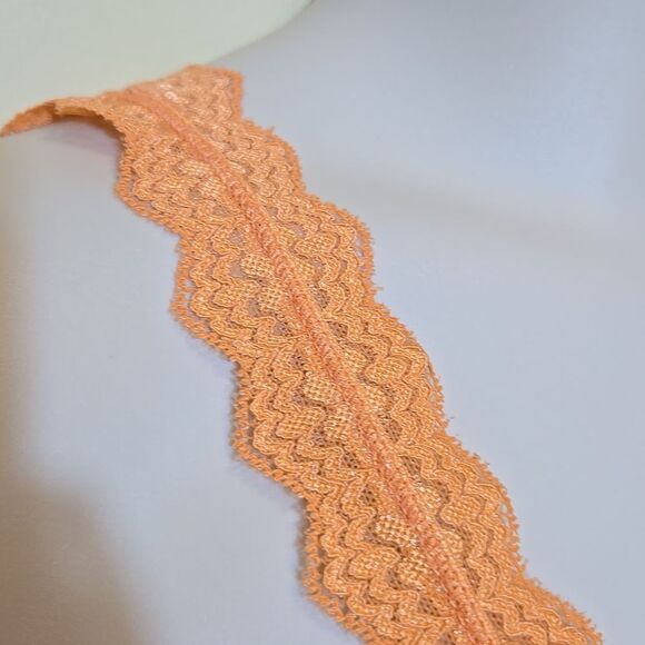 Route 66 Orange Y2K Ribbed Lace Trim Tank Top Size XS Elena Gilbert Bella - Picture 6 of 10